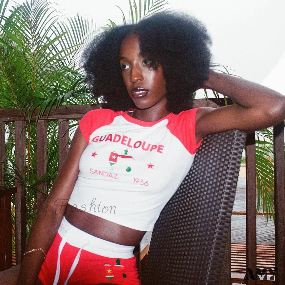 Y2k Streetwear Casual Retro Grunge Letter Embroidery Short Sleeve Summer Crop Top - Image 4