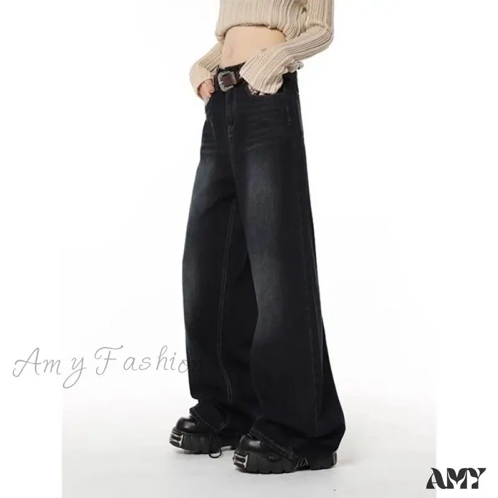 Y2K Vintage High Waist Harajuku Loose Wide Leg Grunge Oversized Jeans - Image 2