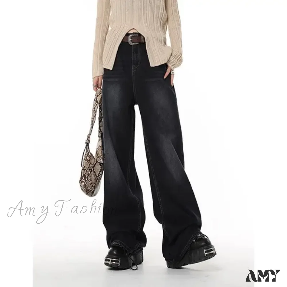 Y2K Vintage High Waist Harajuku Loose Wide Leg Grunge Oversized Jeans - Image 5