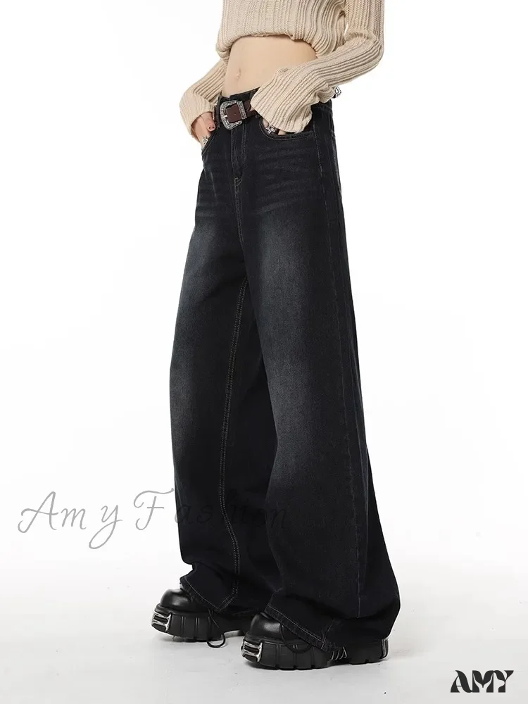 Y2K Vintage High Waist Harajuku Loose Wide Leg Grunge Oversized Jeans - Image 6